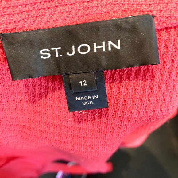 St.John Red Belted Wrap-Style ShawlCollar Jacket💘❤️ - Picture 8 of 8